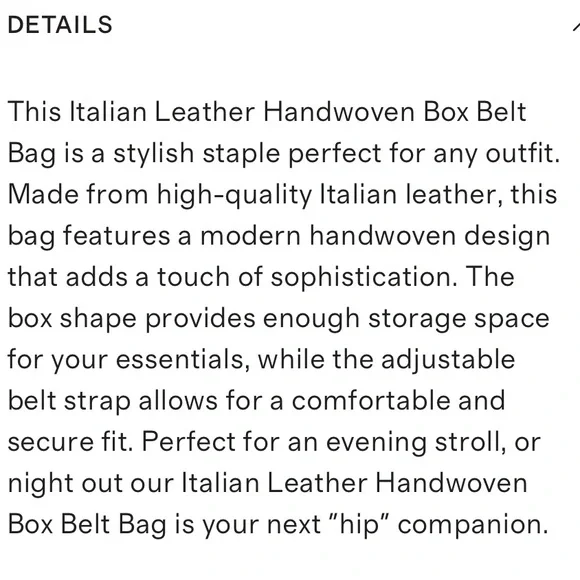 Italian Leather Hand Woven Leather Belt Bag in Black - Picture 7 of 10